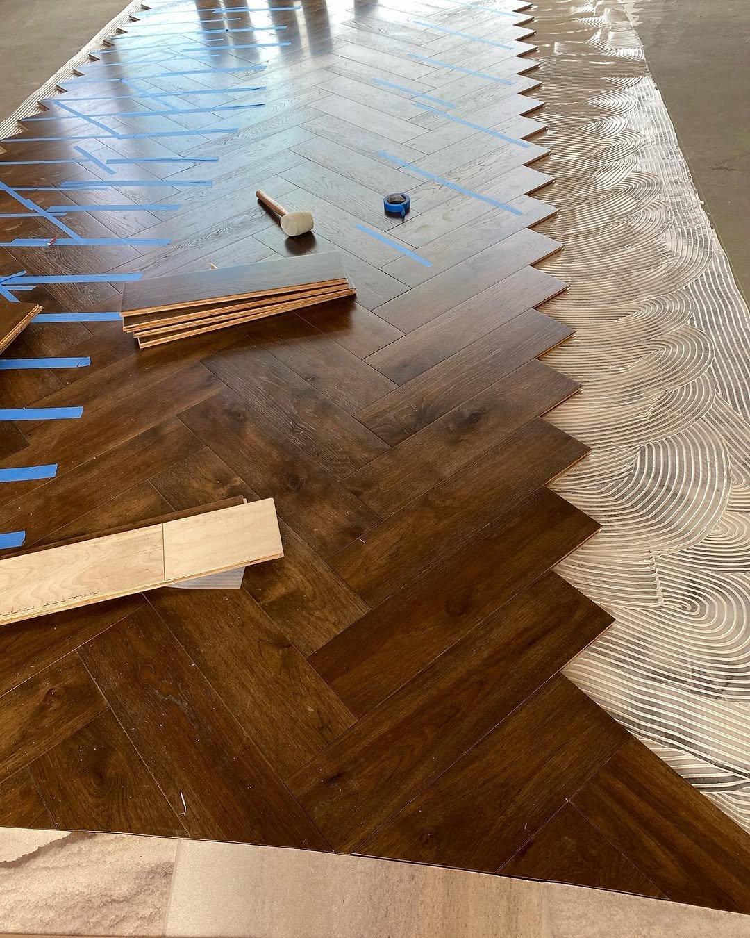 Hardwood flooring project completion