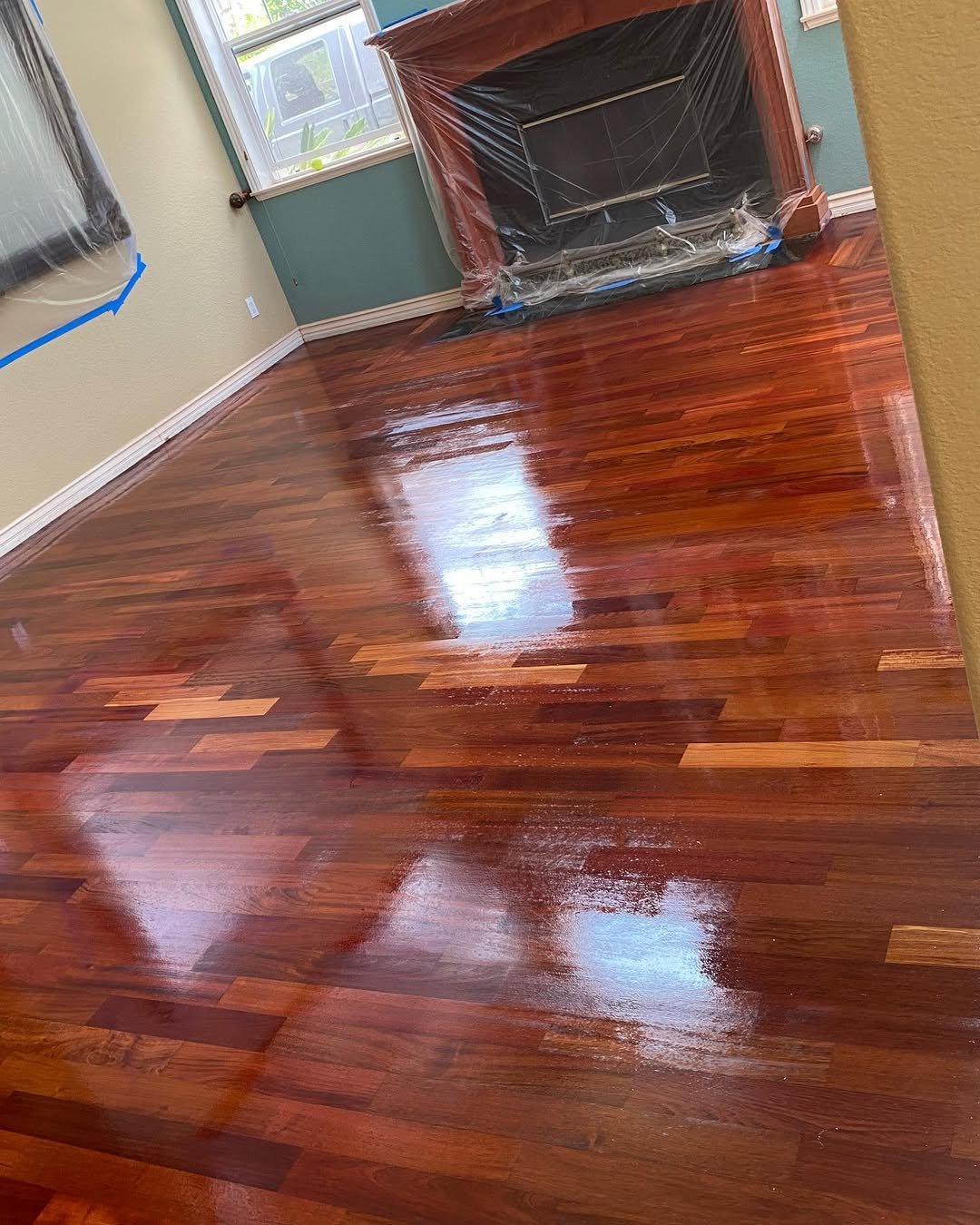 Custom hardwood installation detail