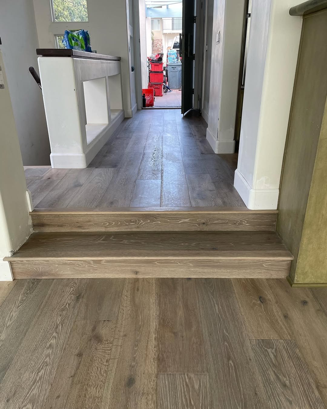 Finished hardwood flooring project